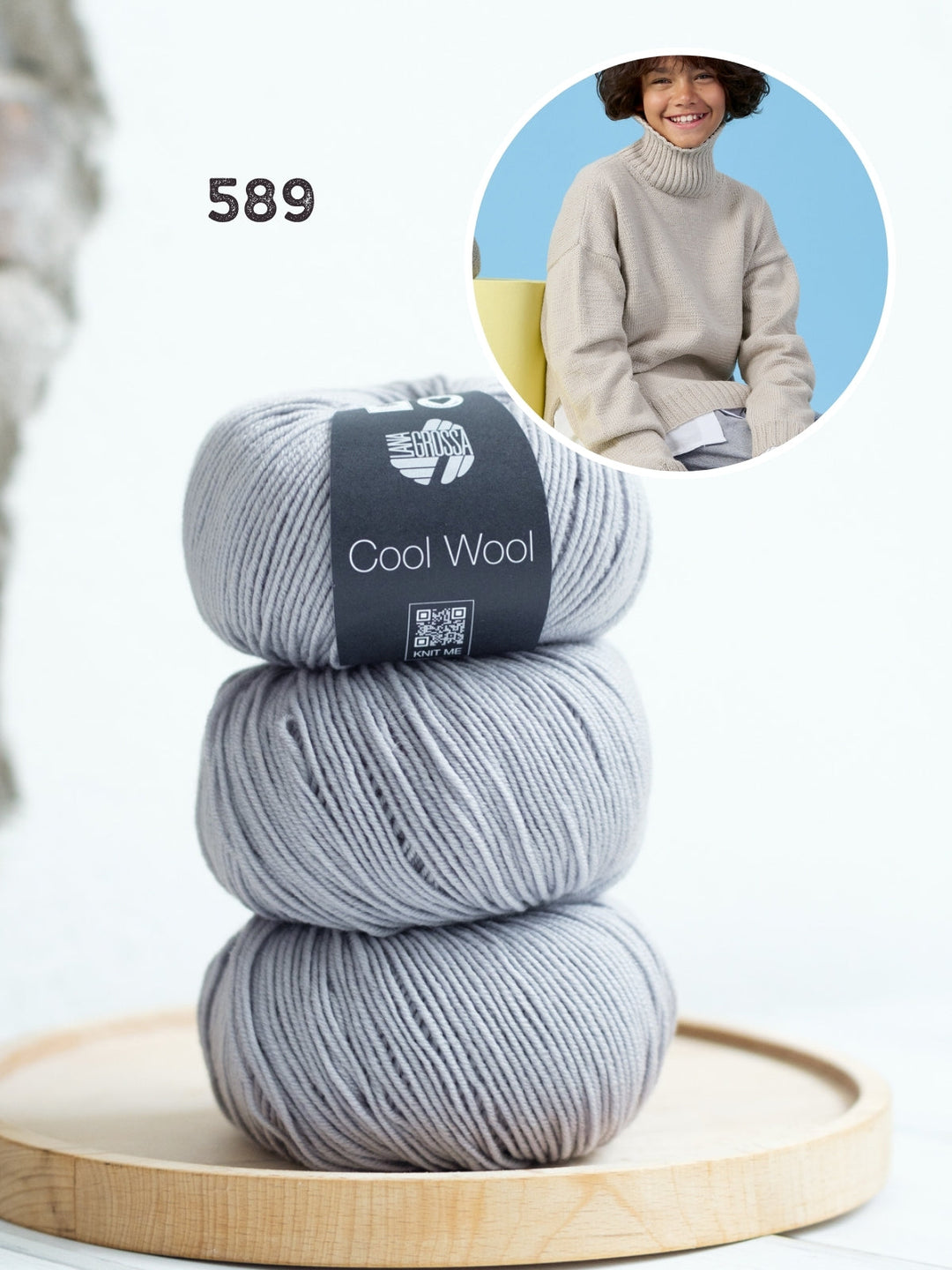 Strickpaket Cool Wool Rollkragenpullover
