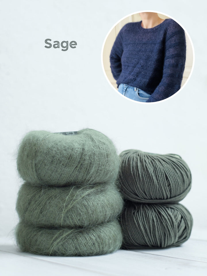 Strickpaket Charles Sweater - Kolibri by Johanna