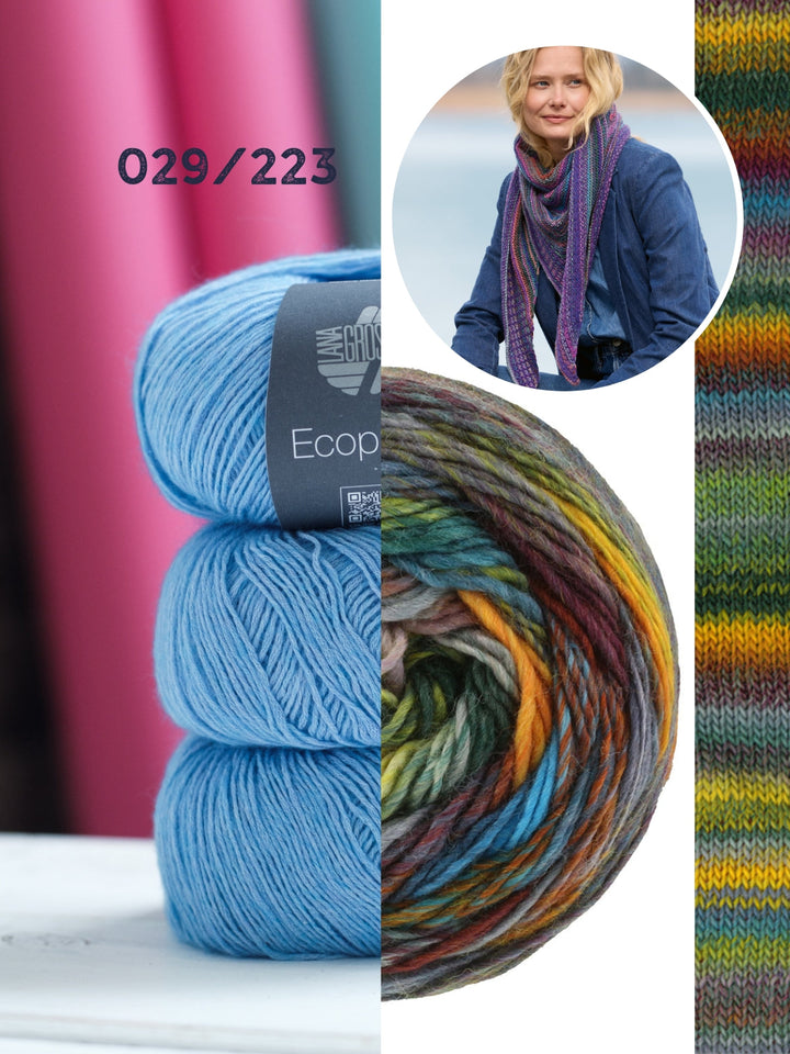 Strickpaket Colorissimo Ecopuno Dreieckstuch