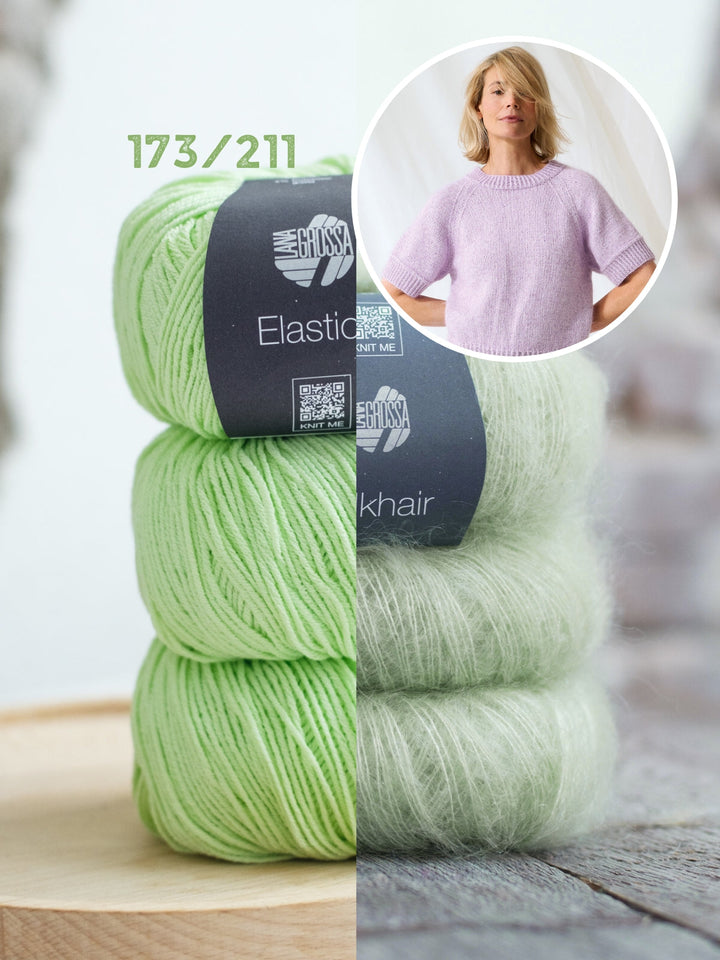Strickpaket Elastico Silkhair Raglan-Pullover