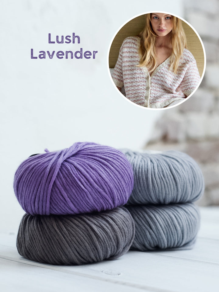 Strickpaket Summer Softness Kurze Jacke mit Streifen