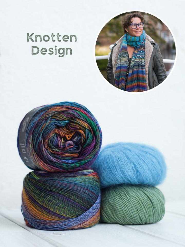 Strickpaket Lizas Tuch Shiny Trio - Winter