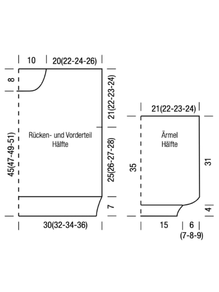 Strickpaket Brigitte Silkdream Pullover im Halbpatentmuster