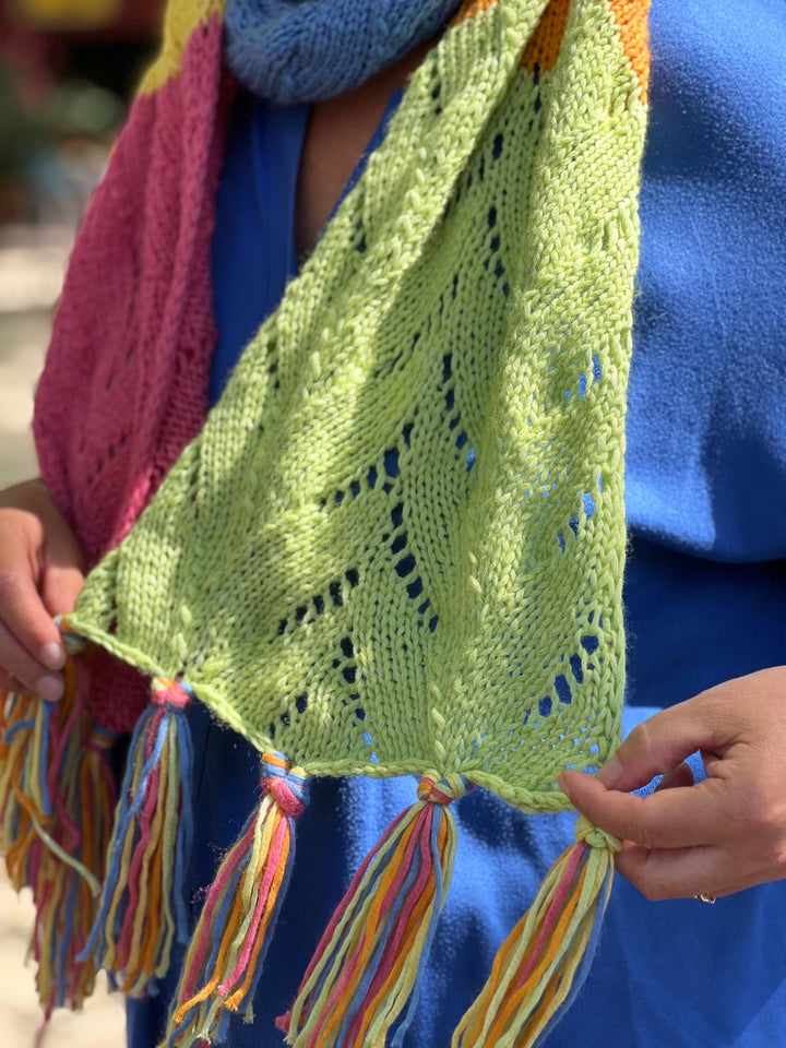 Strickpaket Colorblock Ajour Schal