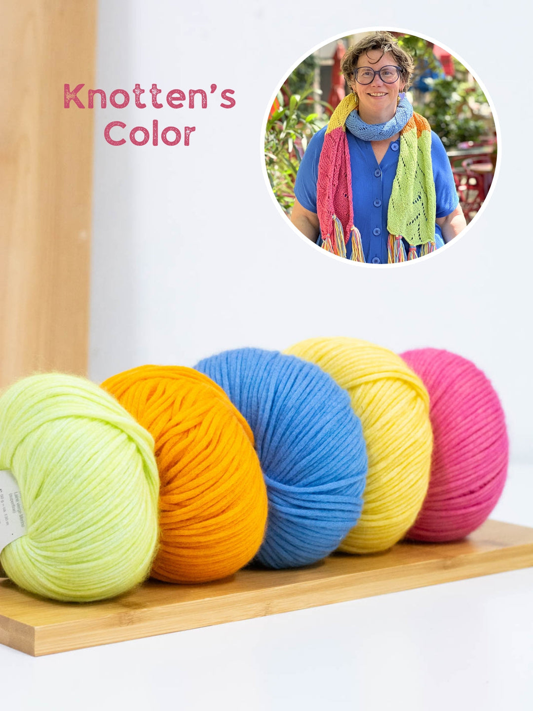 Strickpaket Colorblock Ajour Schal