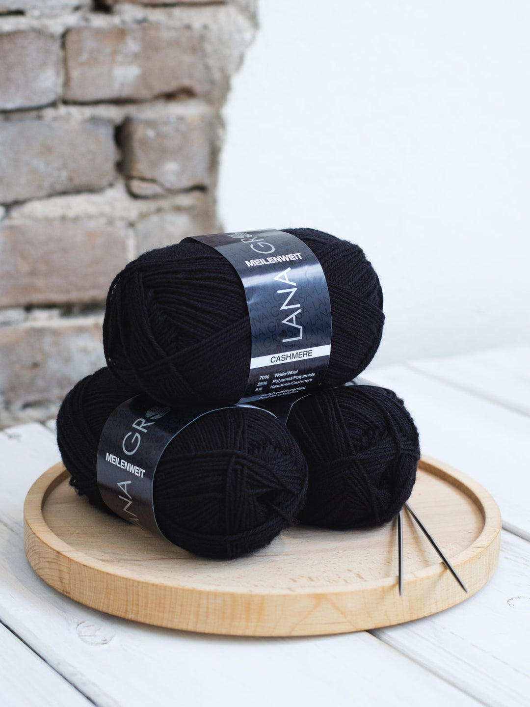 Meilenweit 50G Cashmere 008 Schwarz