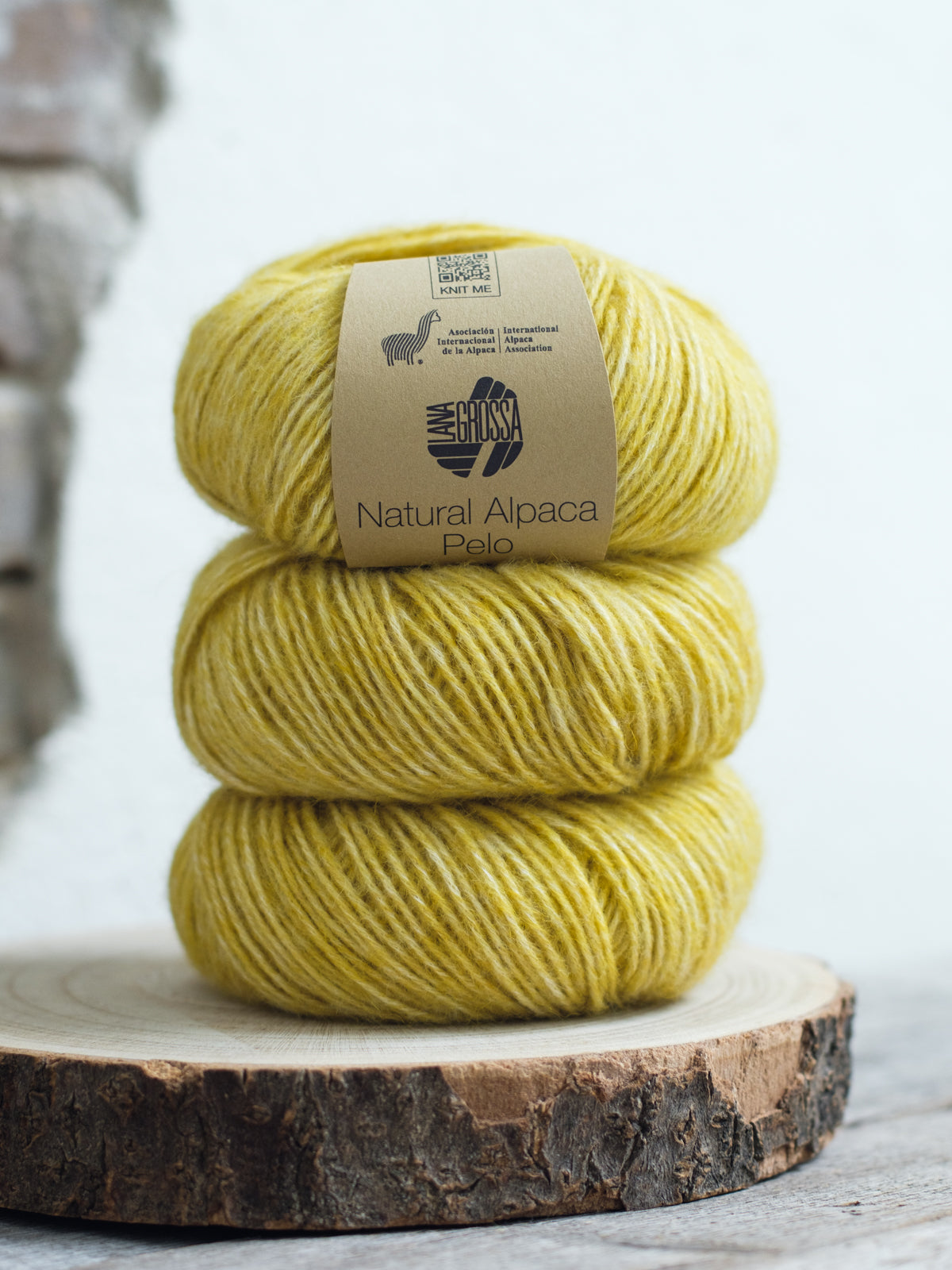 Natural Alpaca Pelo 027 Senfgelb meliert