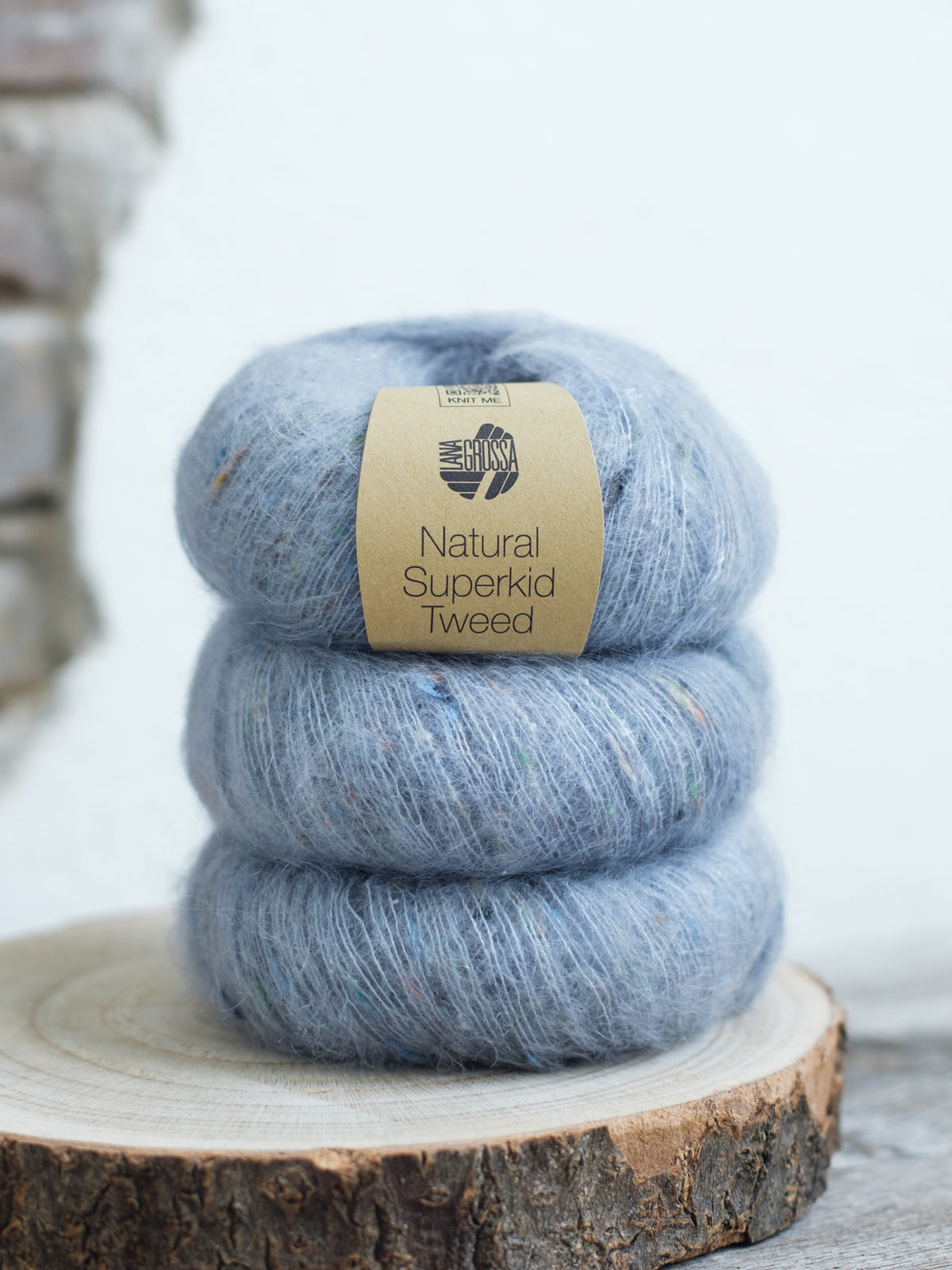 Natural Superkid Tweed 618 Hellblau