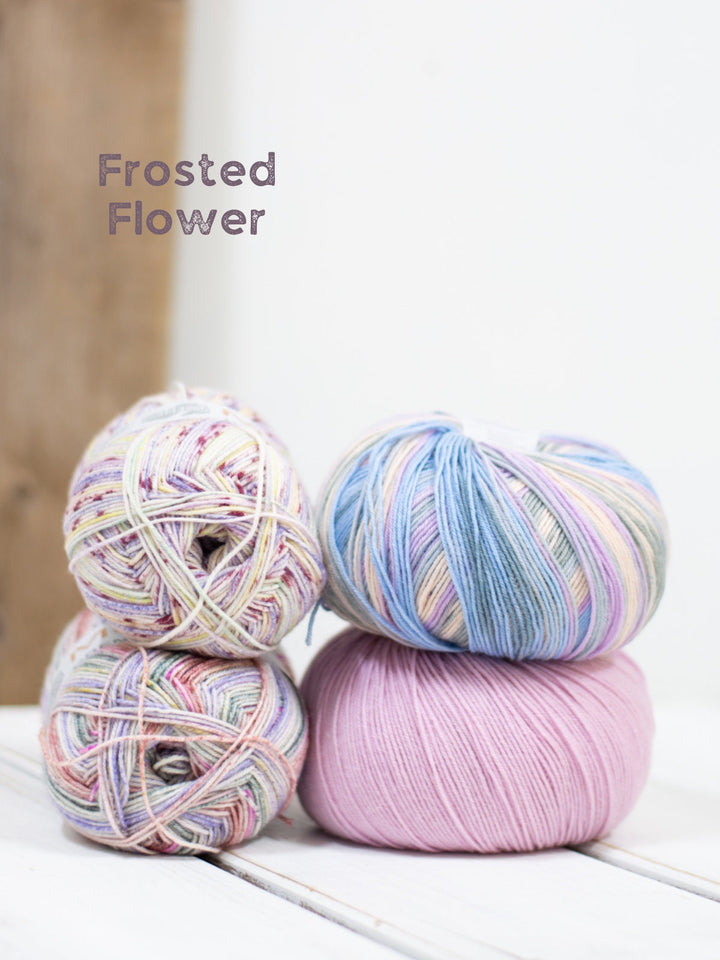 Frühlingsmix Sockenwolle – 4 Knäuel im Set