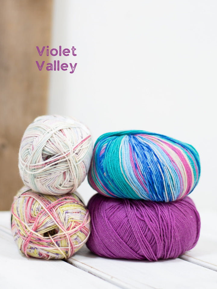 Frühlingsmix Sockenwolle – 4 Knäuel im Set