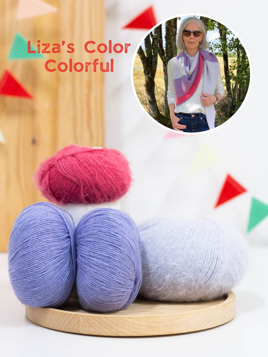 Strickpaket Tuch Polka Dots - Lizas Laden