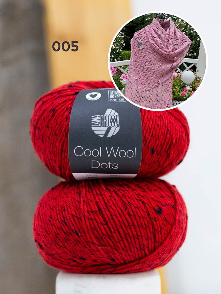 Strickpaket Lizas Tuch End of Summer - Cool Wool Dots