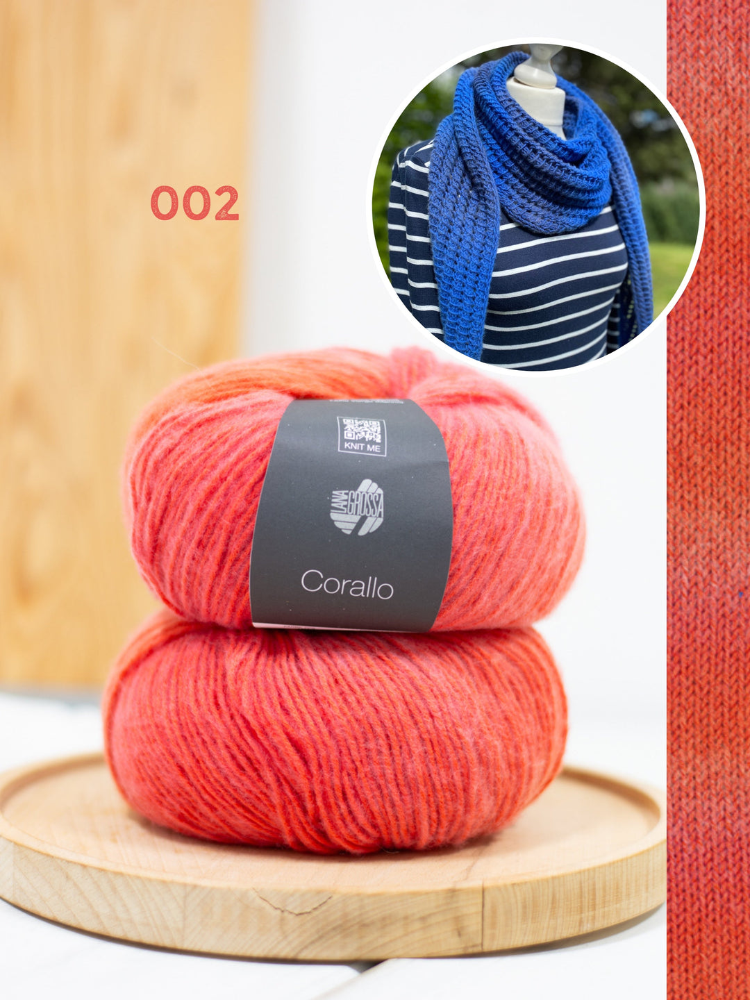 Strickpaket Lizas Tuch Open Lines - Corallo
