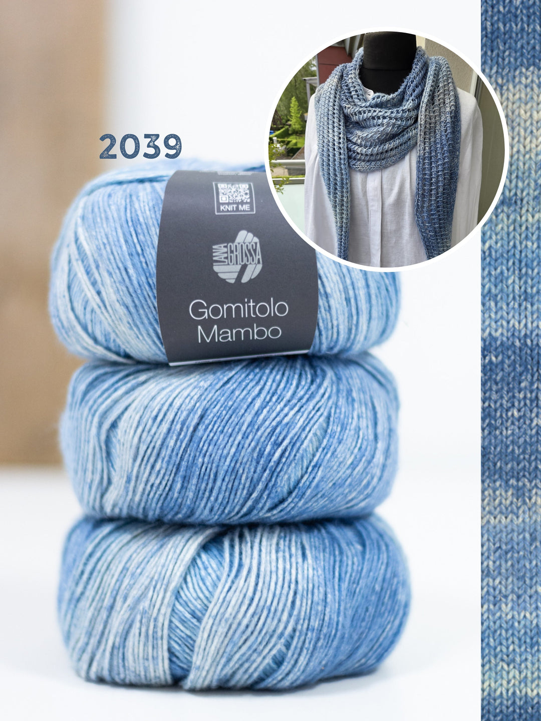 Strickpaket Lizas Tuch Open Lines - Gomitolo Mambo