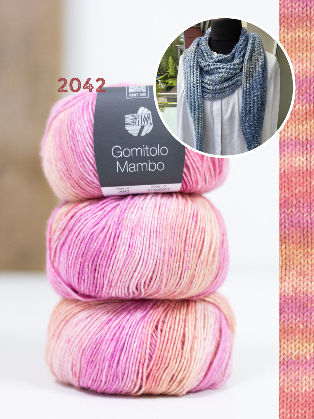 Strickpaket Lizas Tuch Open Lines - Gomitolo Mambo
