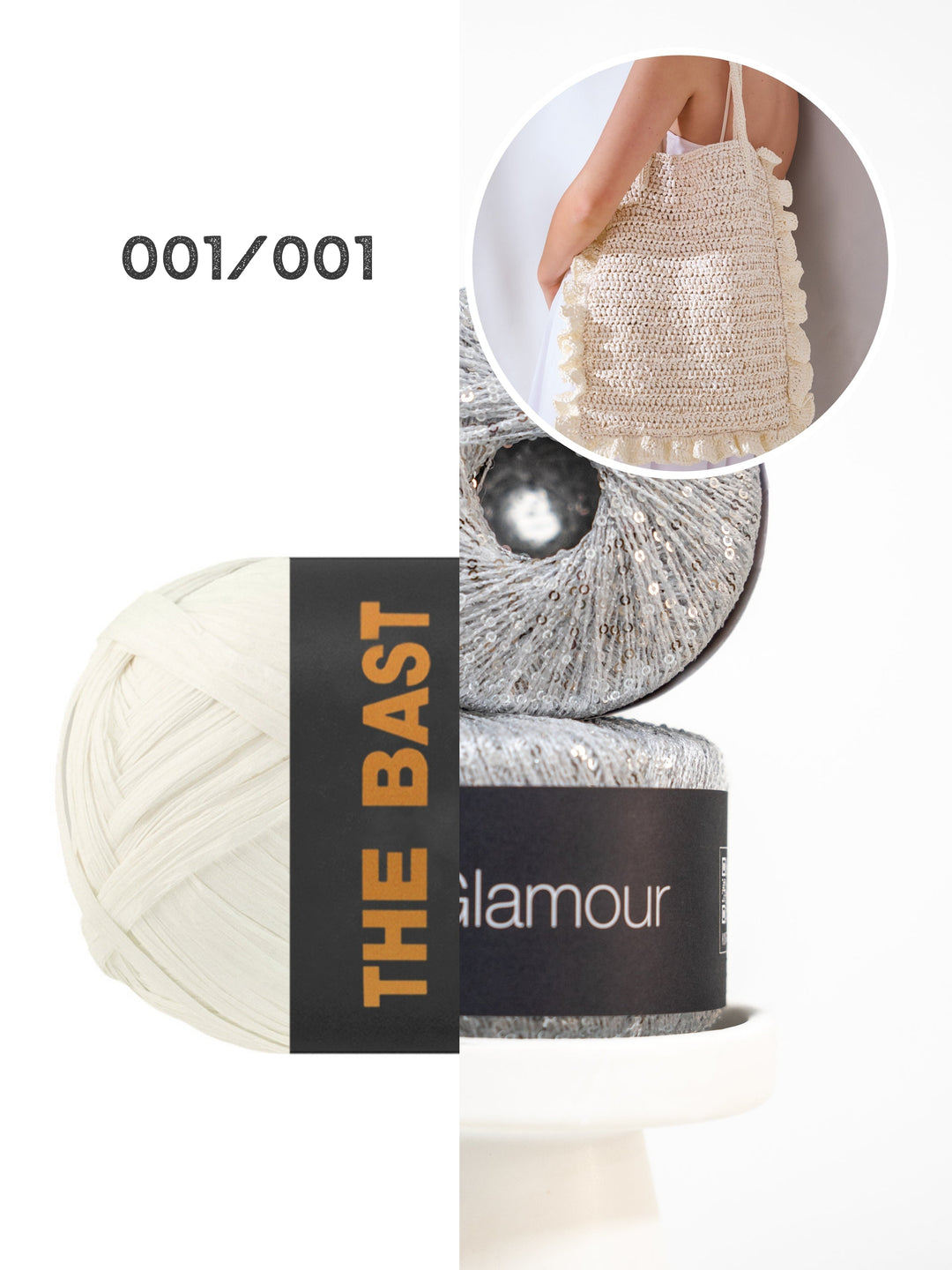 Häkelpaket The Bast Glamour Rüschentasche