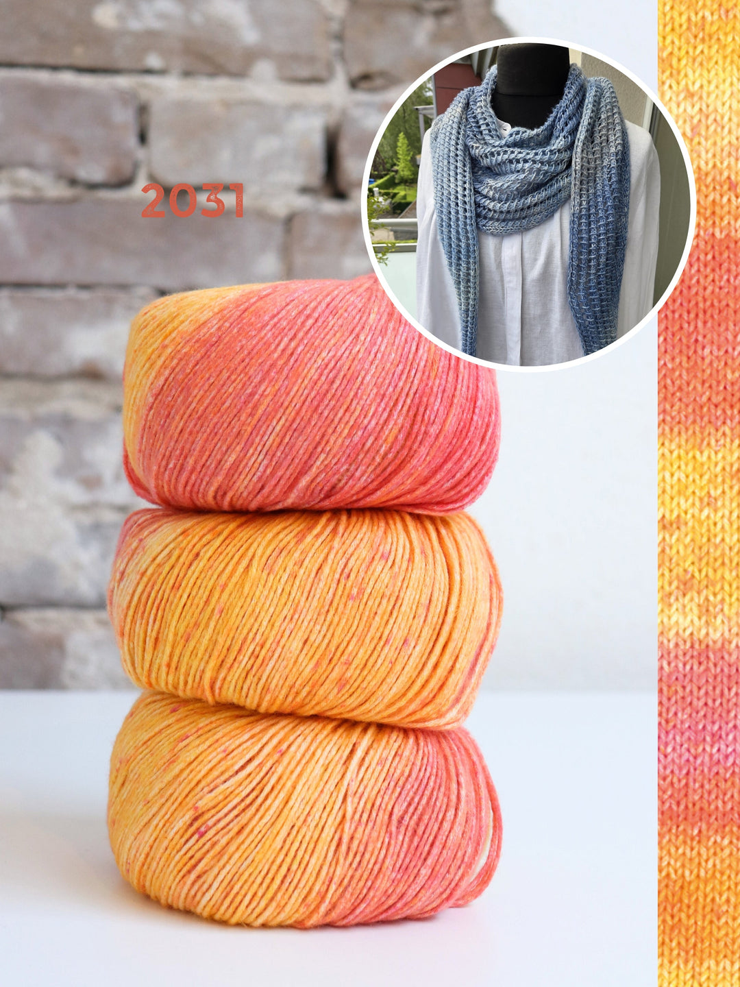 Strickpaket Lizas Tuch Open Lines - Gomitolo Mambo