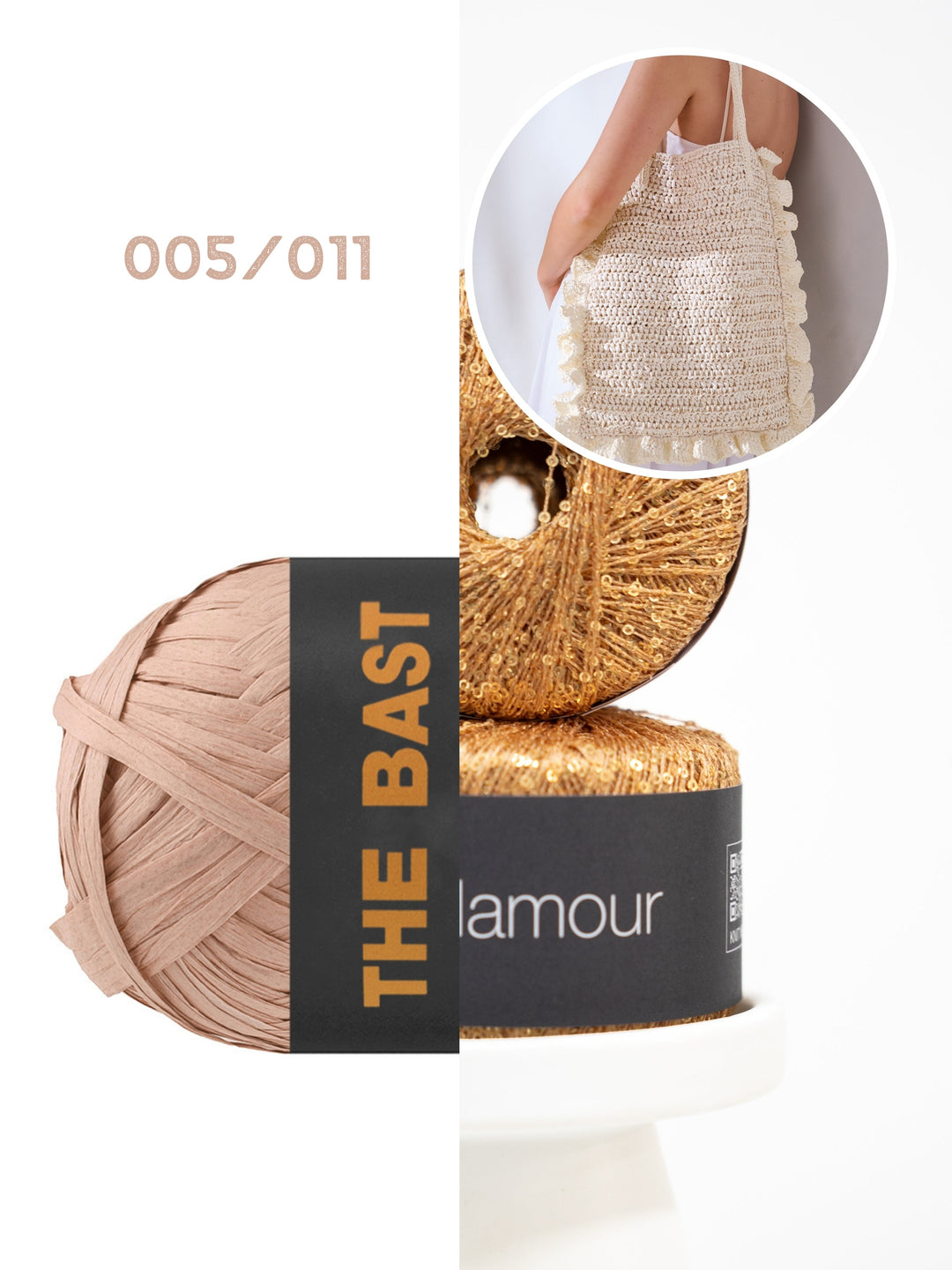 Häkelpaket The Bast Glamour Rüschentasche
