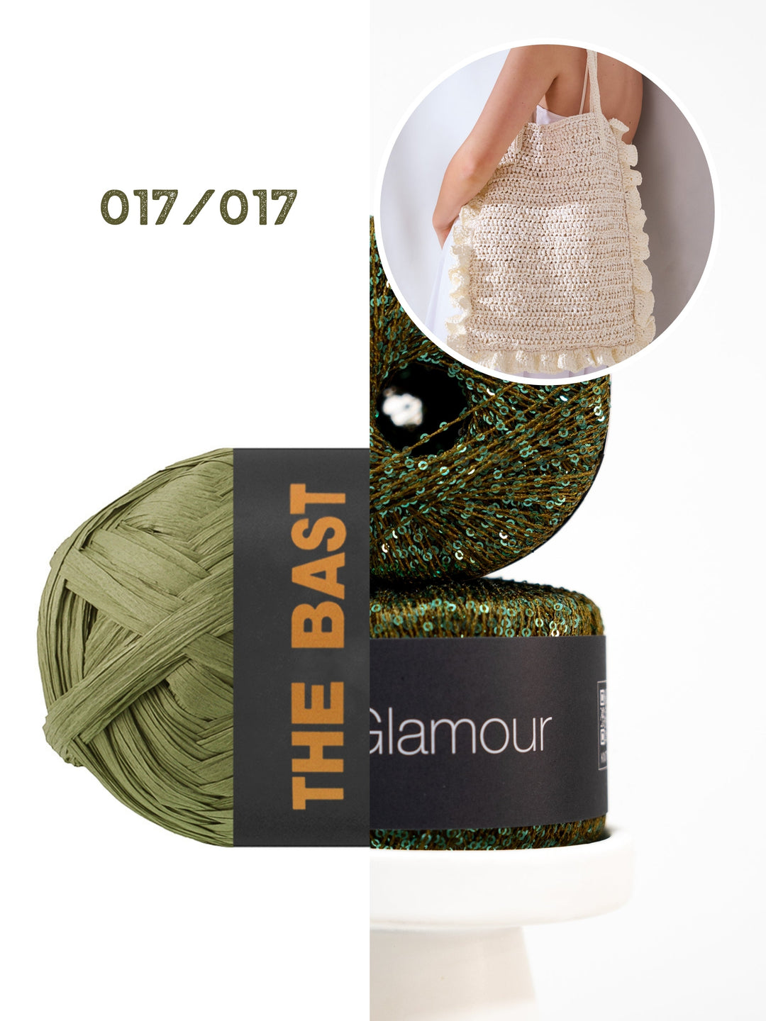 Häkelpaket The Bast Glamour Rüschentasche