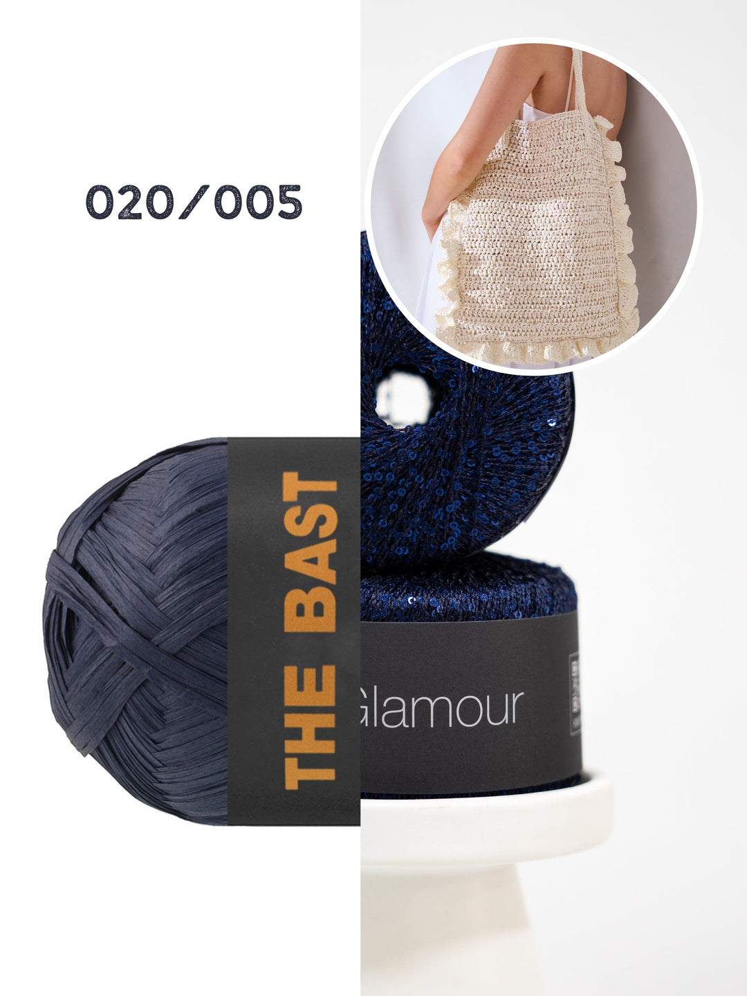 Häkelpaket The Bast Glamour Rüschentasche