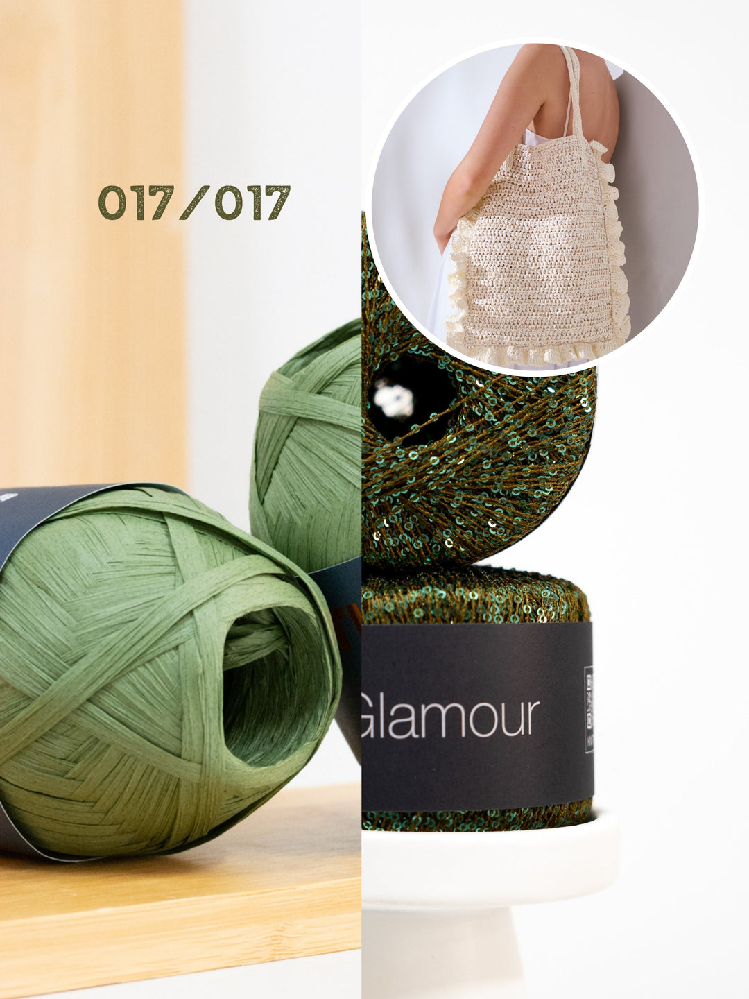 Häkelpaket The Bast Glamour Rüschentasche