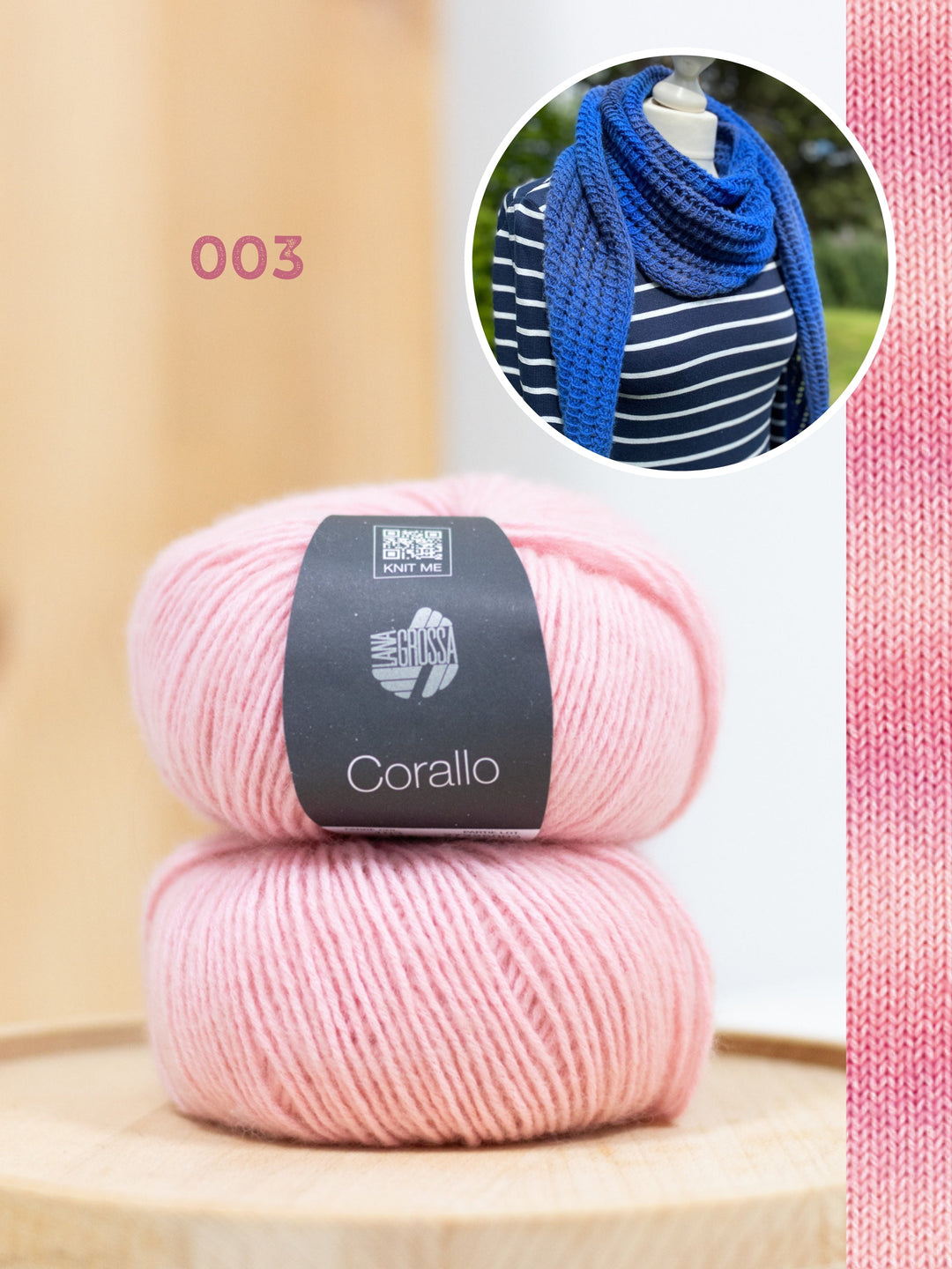 Strickpaket Lizas Tuch Open Lines - Corallo