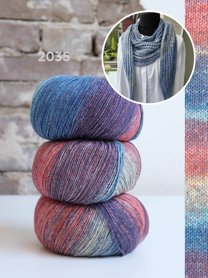 Strickpaket Lizas Tuch Open Lines - Gomitolo Mambo