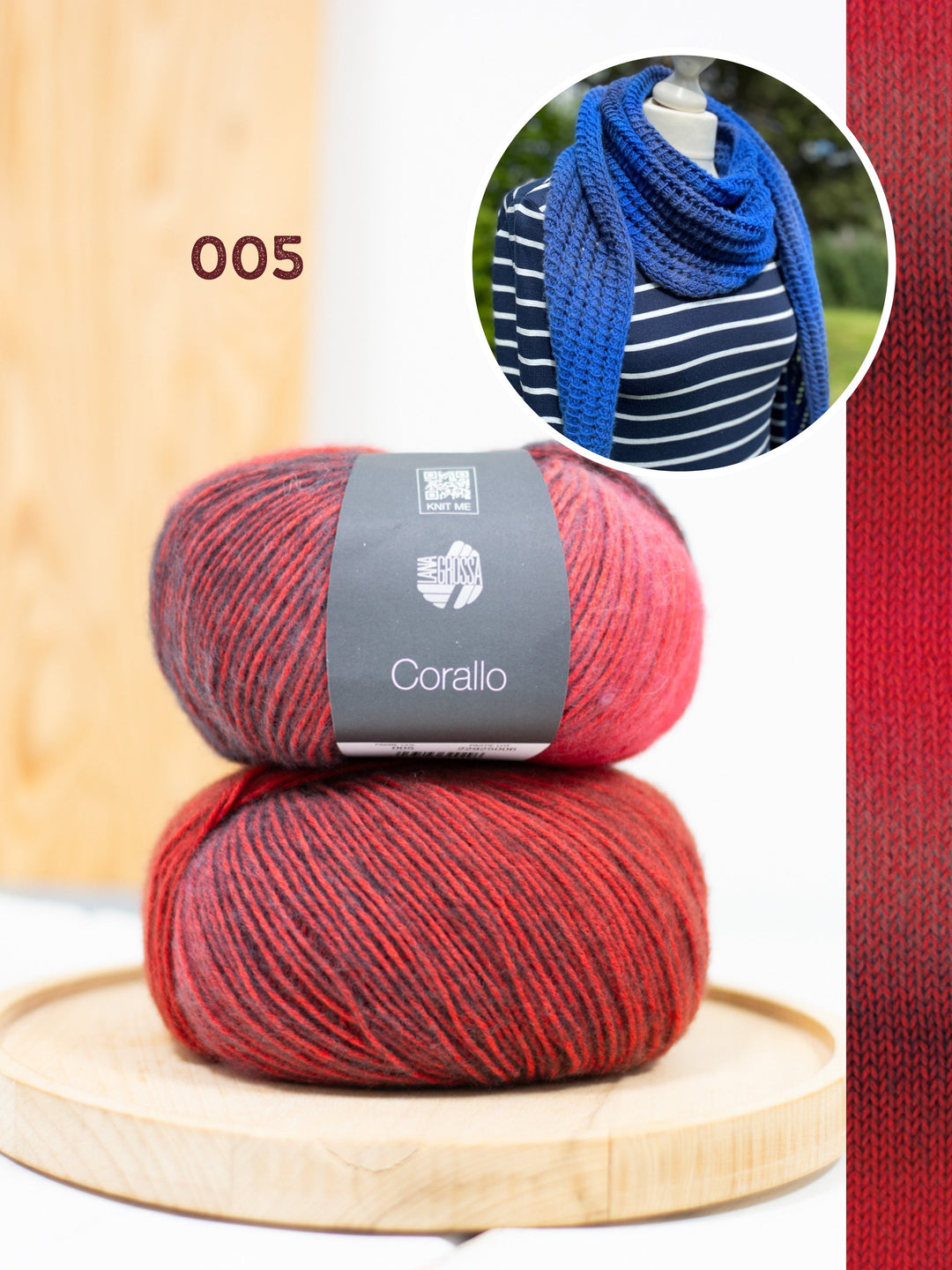 Strickpaket Lizas Tuch Open Lines - Corallo