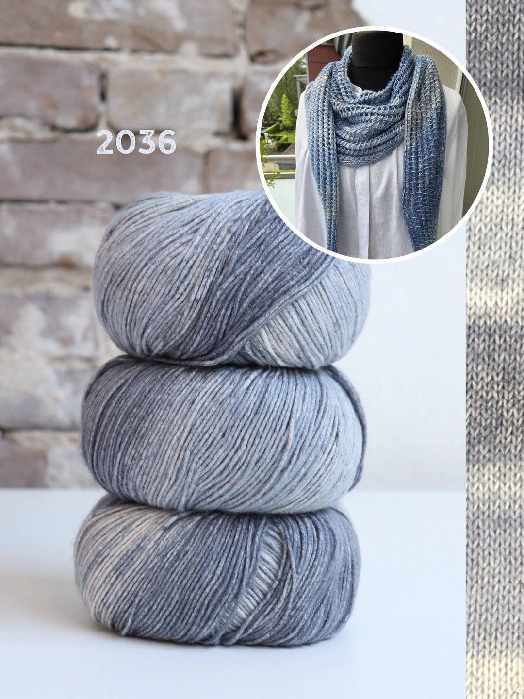 Strickpaket Lizas Tuch Open Lines - Gomitolo Mambo
