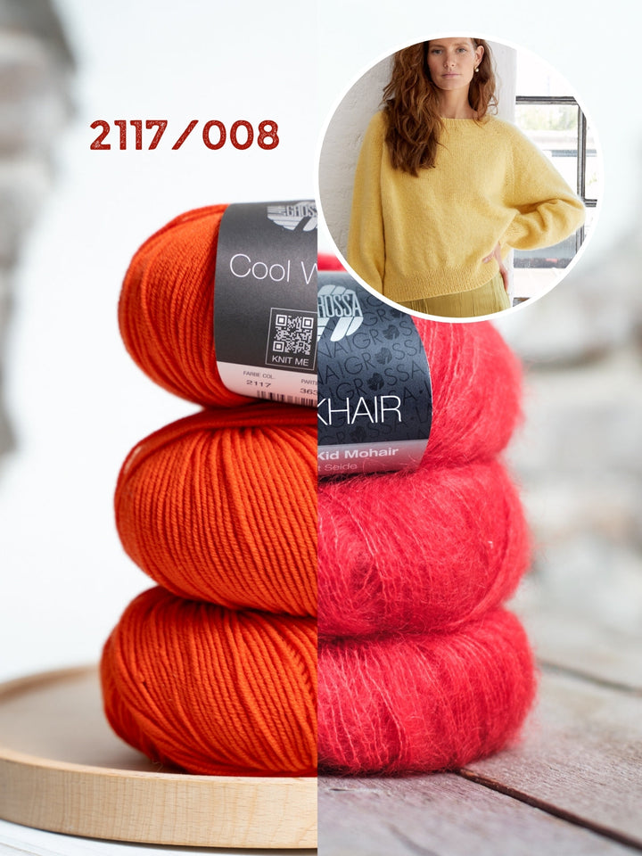 Strickpaket Pullover Ida I - Cool Wool und Silkhair