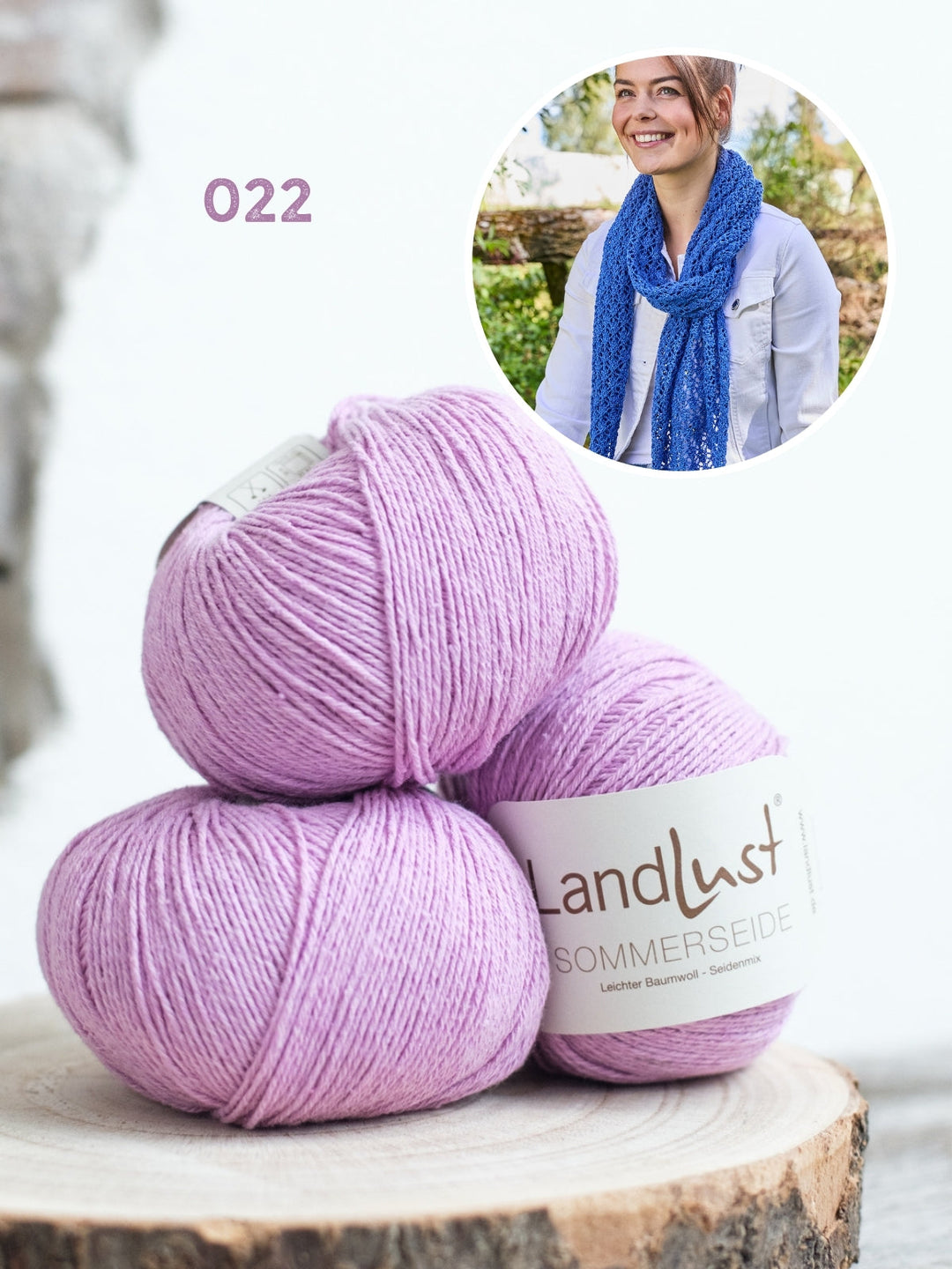 Strickpaket Landlust Sommerseide Dreieckstuch