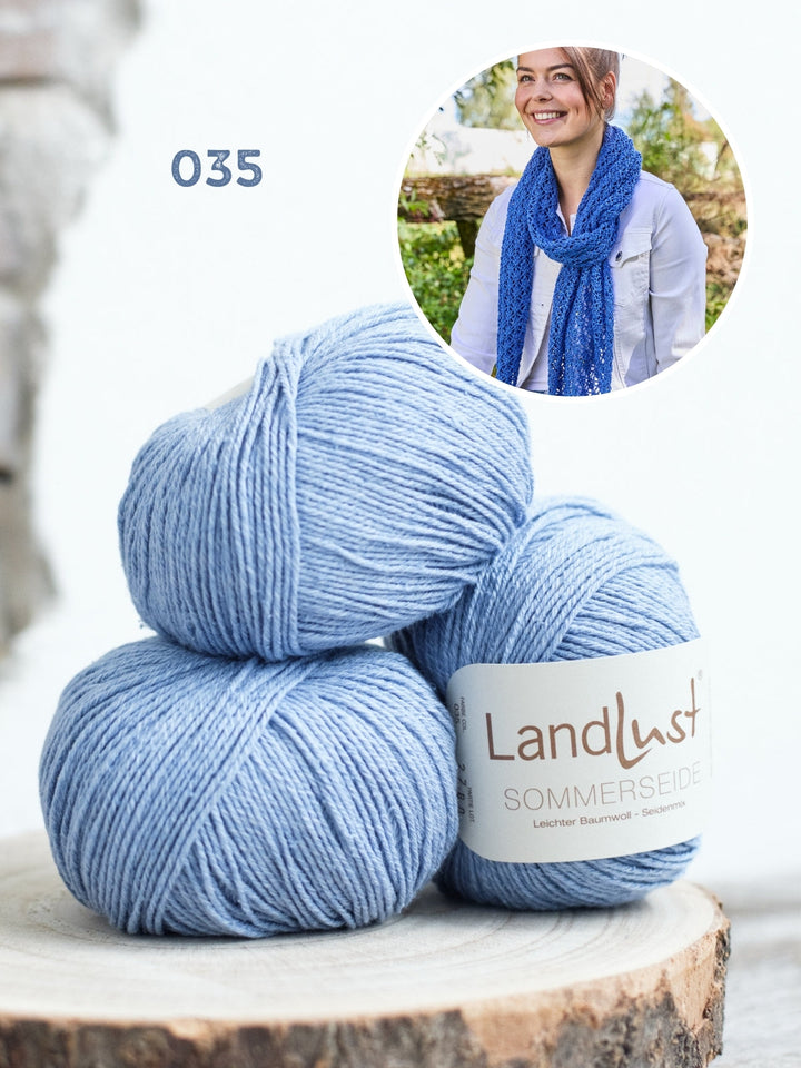 Strickpaket Landlust Sommerseide Dreieckstuch