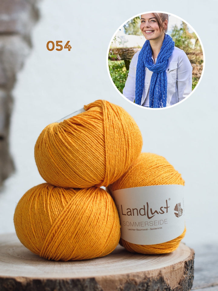 Strickpaket Landlust Sommerseide Dreieckstuch