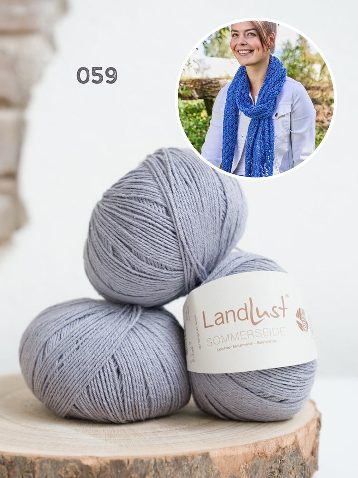 Strickpaket Landlust Sommerseide Dreieckstuch