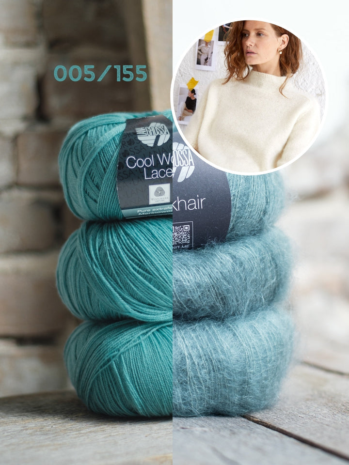 Strickpaket Shirt Hedda I - Cool Wool Lace und Silkhair