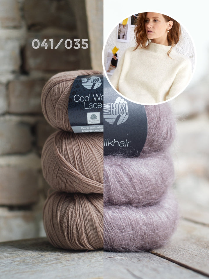 Strickpaket Shirt Hedda I - Cool Wool Lace und Silkhair