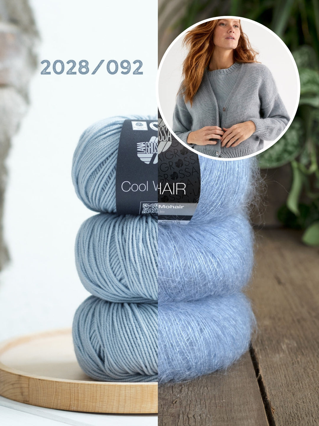 Strickpaket Weste Gerda III - Cool Wool und Silkhair