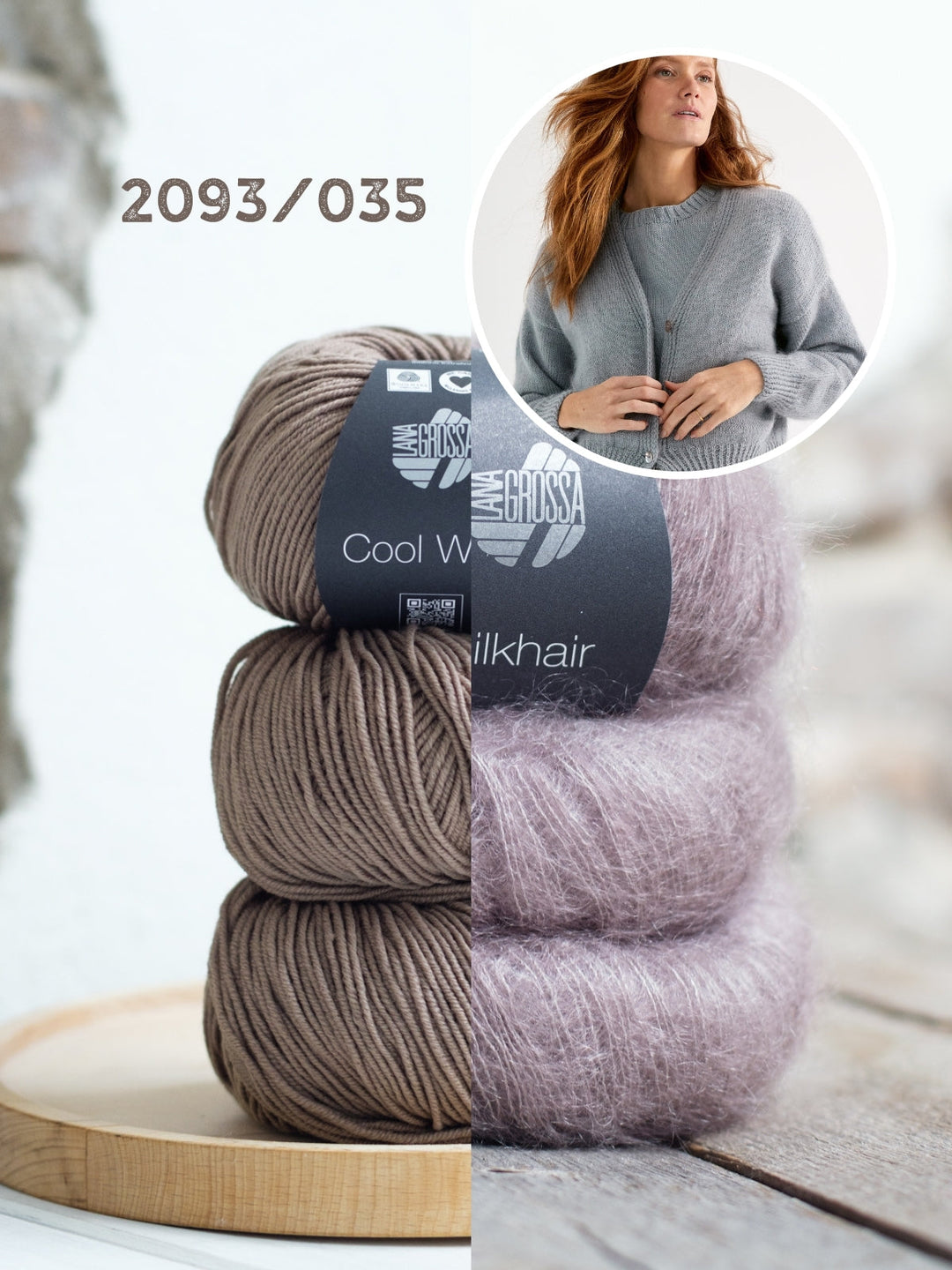 Strickpaket Weste Gerda III - Cool Wool und Silkhair