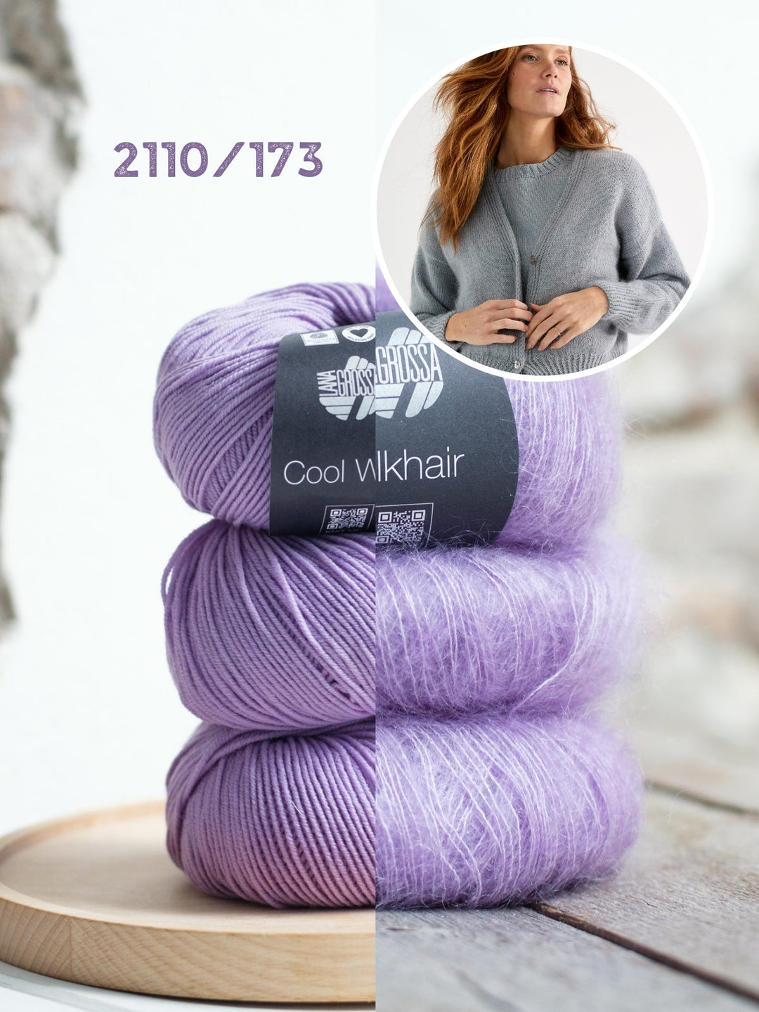 Strickpaket Weste Gerda III - Cool Wool und Silkhair