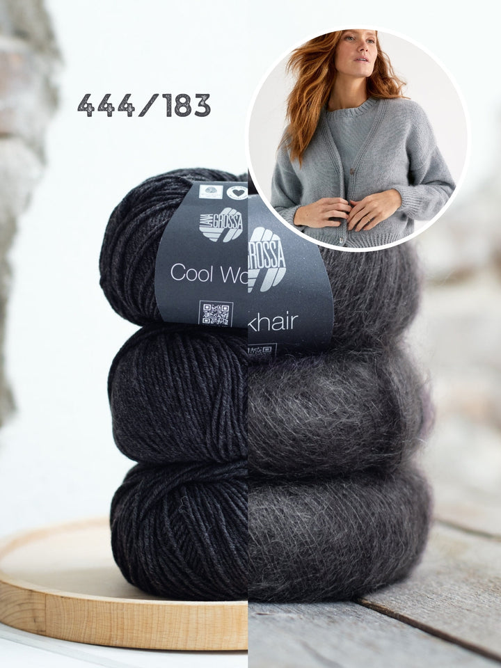 Strickpaket Weste Gerda III - Cool Wool und Silkhair