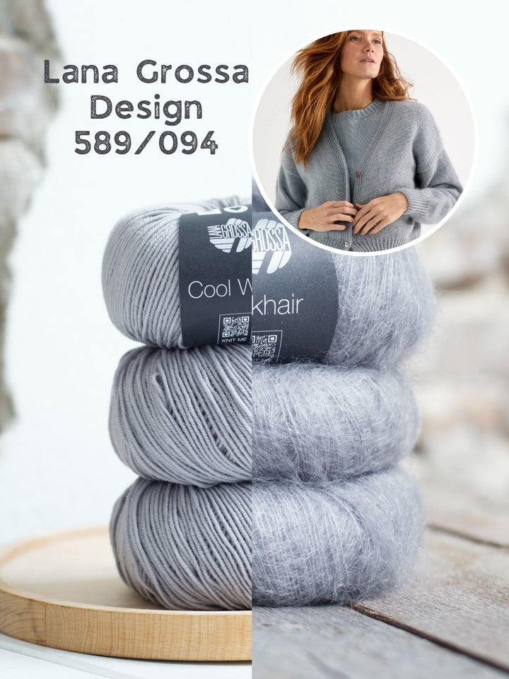 Strickpaket Weste Gerda III - Cool Wool und Silkhair