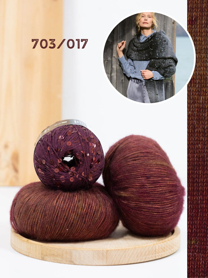 Strickpaket Ecopuno Sfumato Cosmo Stola