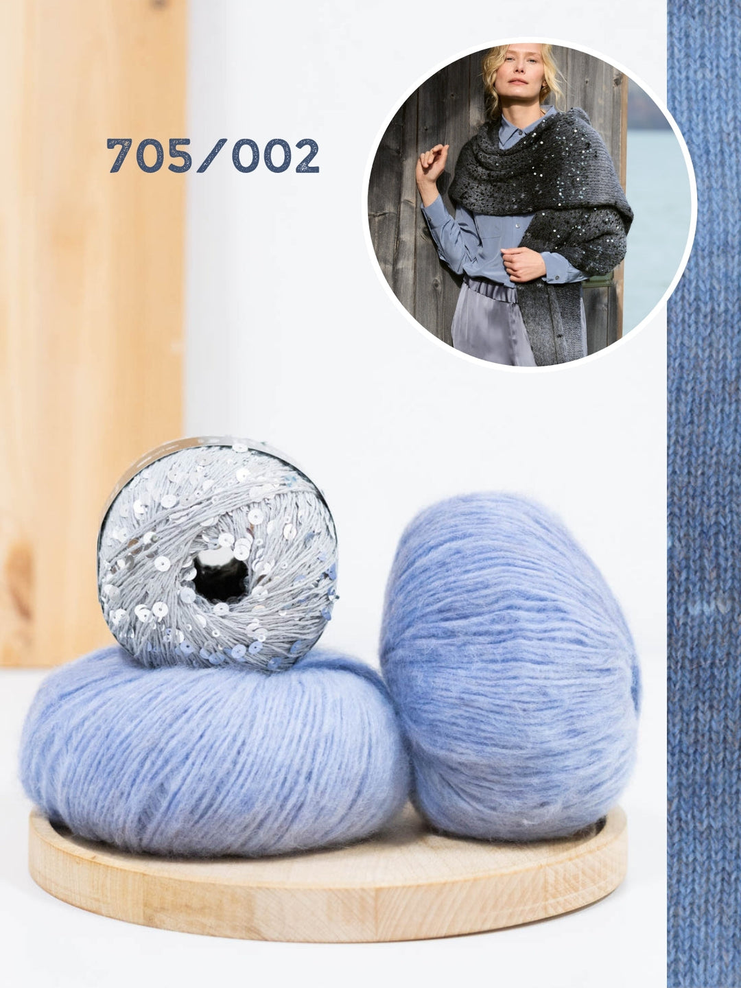 Strickpaket Ecopuno Sfumato Cosmo Stola