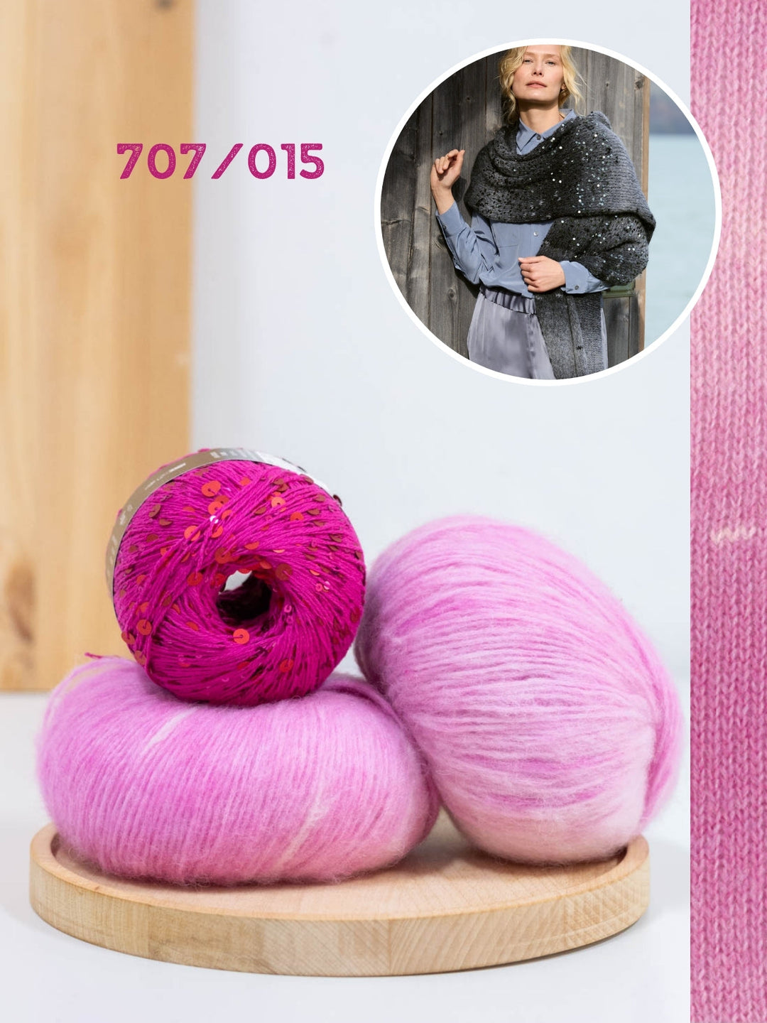 Strickpaket Ecopuno Sfumato Cosmo Stola