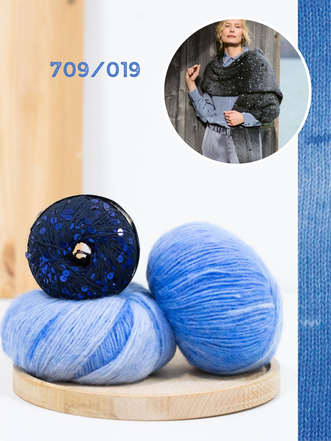 Strickpaket Ecopuno Sfumato Cosmo Stola