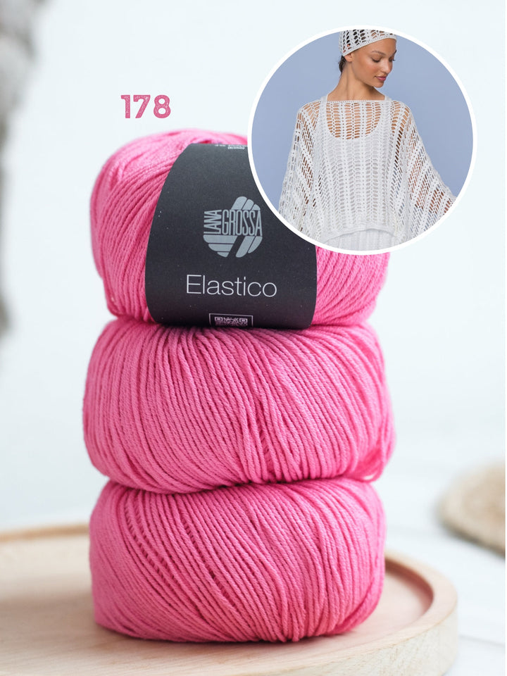 Häkelpaket Elastico Mütze und Poncho