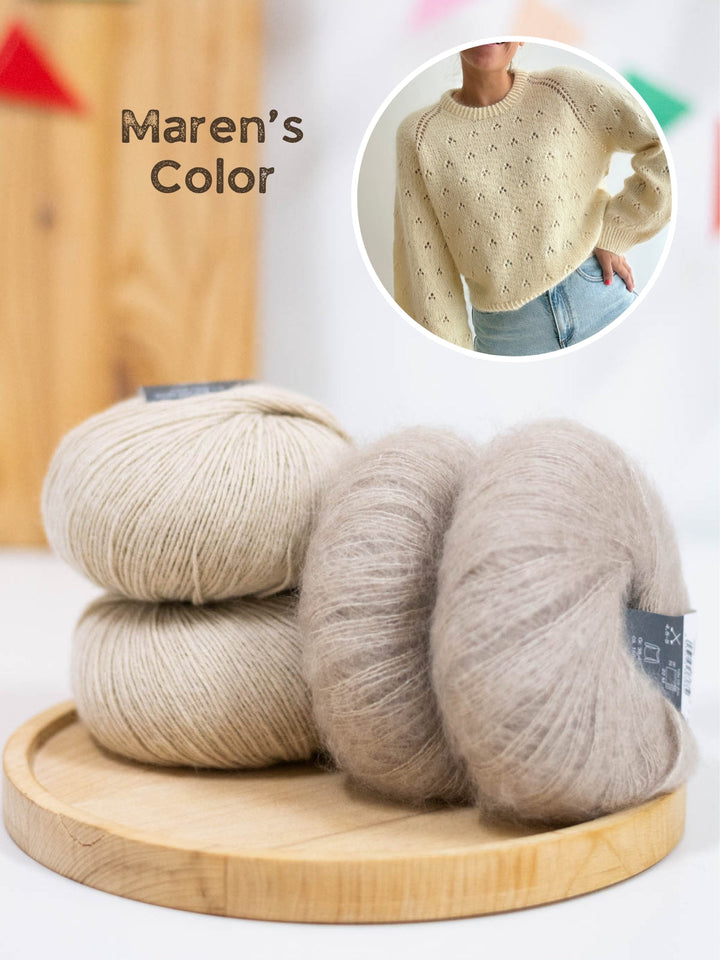 Strickpaket Lillie Sweater - Kolibri by Johanna