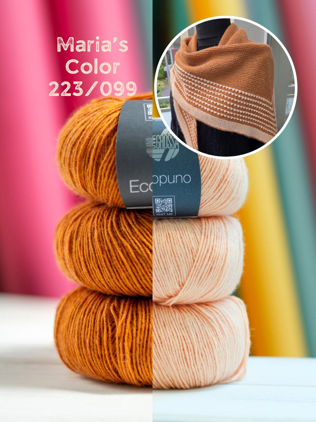 Strickpaket Lizas Tuch Pearly Lines - Ecopuno