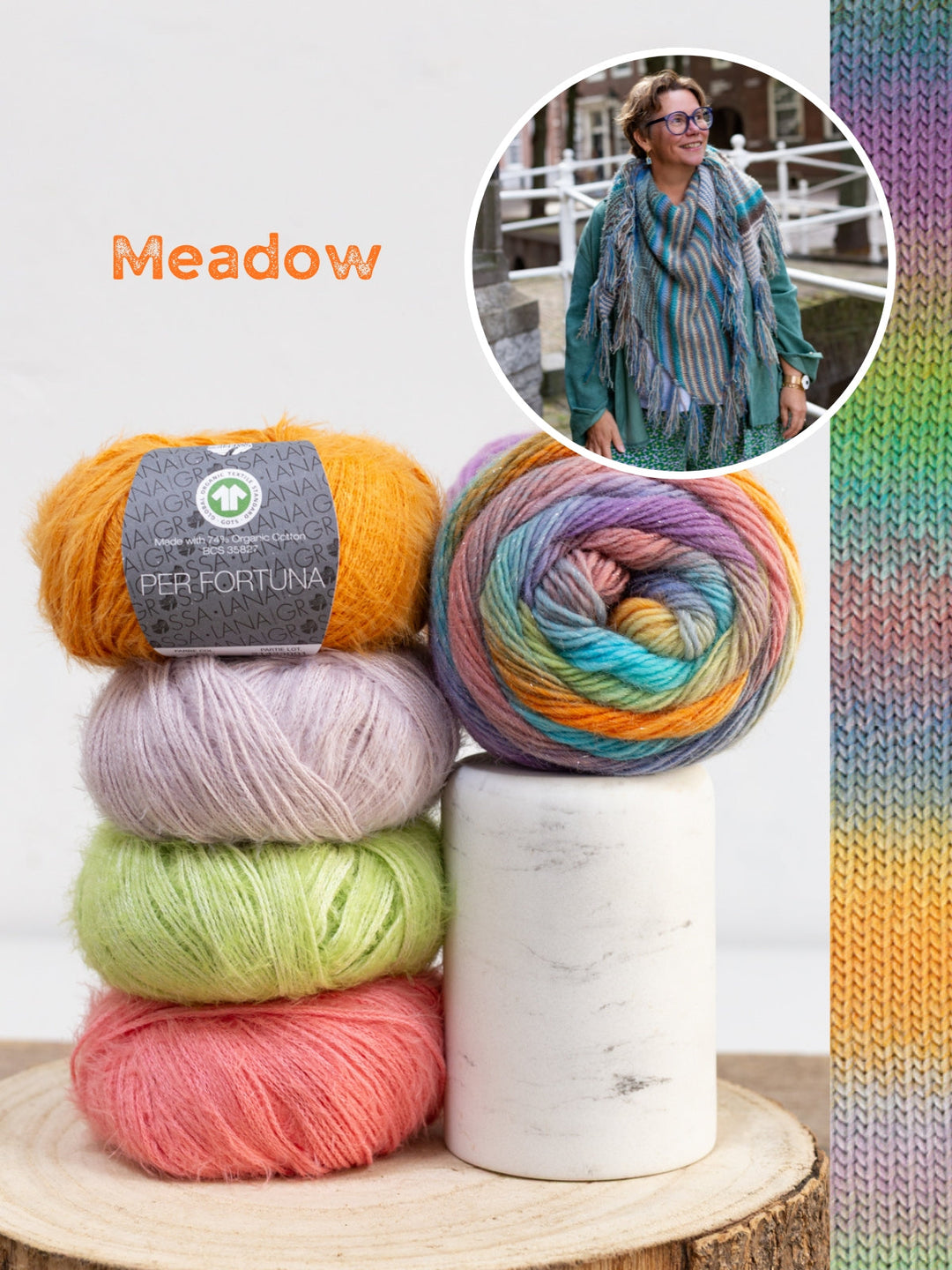 Tunesisches Häkelpaket Over The Rainbow Tuch