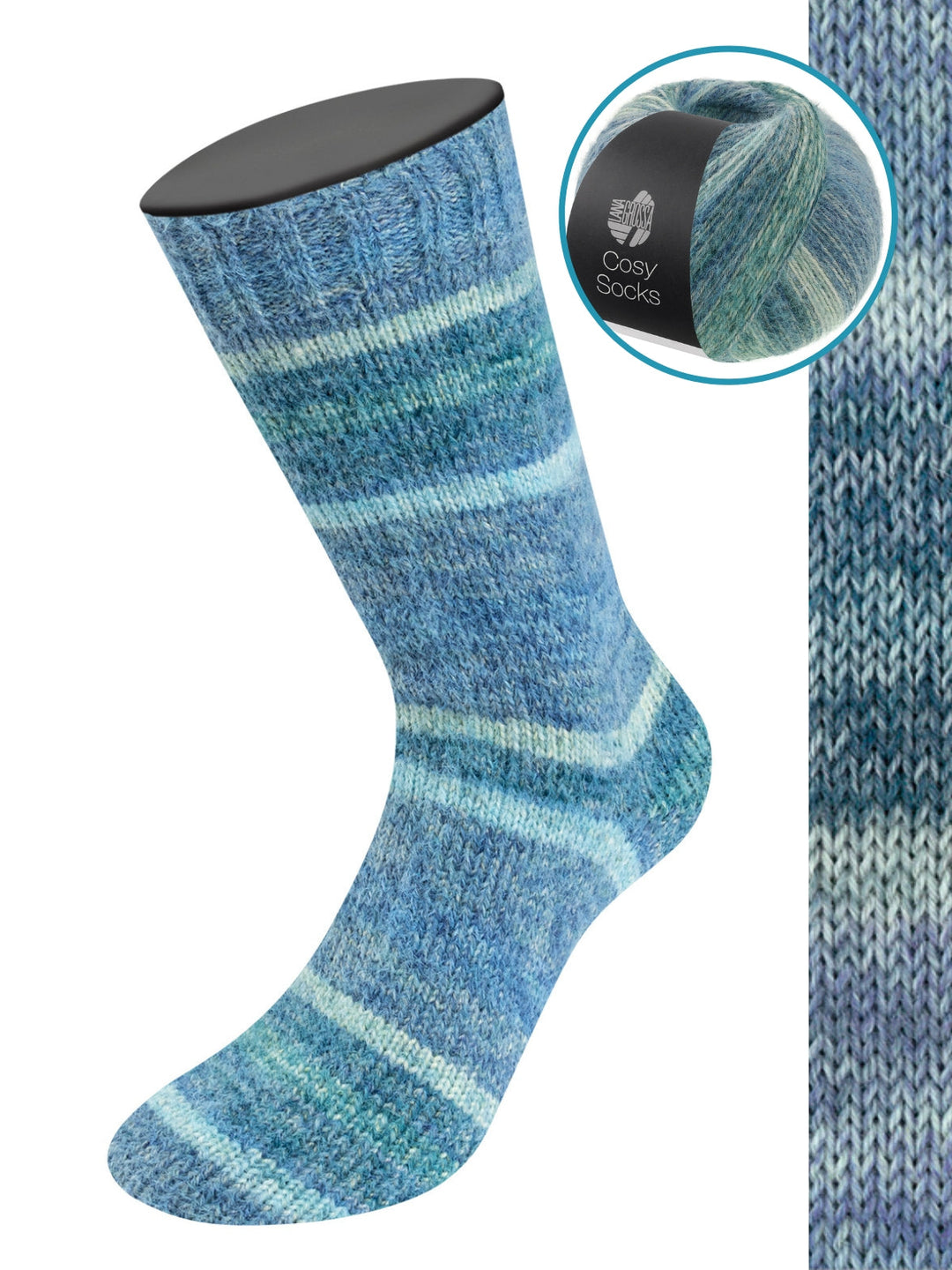 Cosy Socks Dream 254 Rauch-/Grau-/Hell-/Stahlblau/Hellgrau/Grau